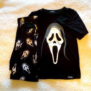 COPY - Ghost face black and white pj set